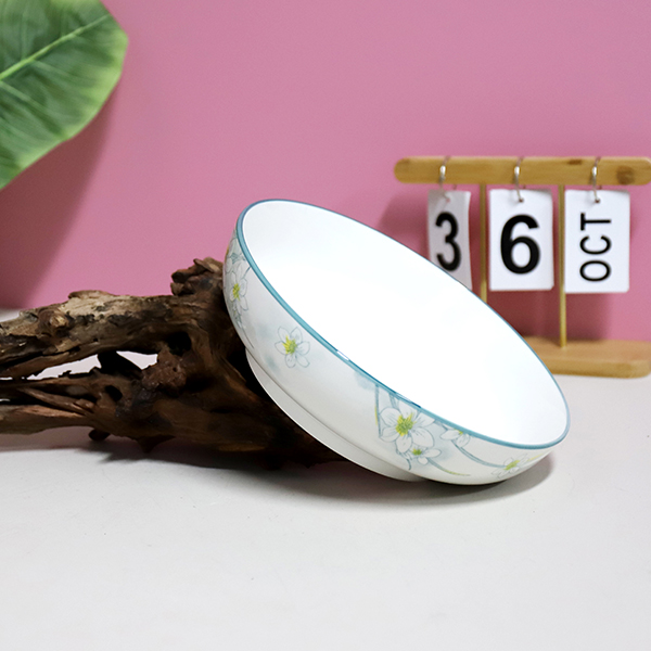 Printed 9-inch electronic bowl (blue daffodils)