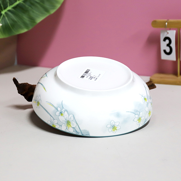 Printed 9-inch electronic bowl (blue daffodils) - Image 4