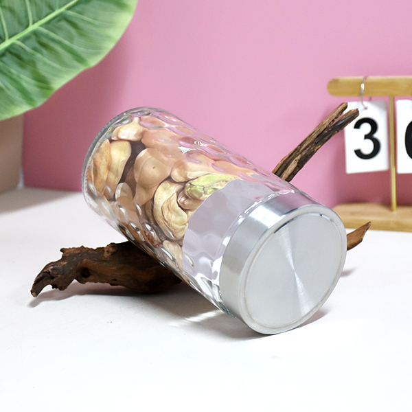 682 round raindrop glass storage tank 1600ML - Gambar 3