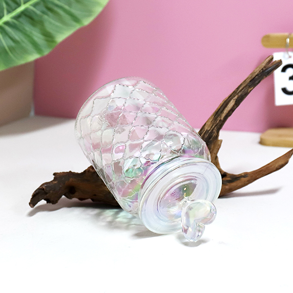 846 butterfly love flower colorful mesh glass storage tank 950ML - Image 4