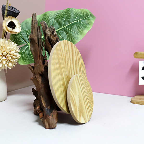 6090 solid color wooden round mirror - Image 3