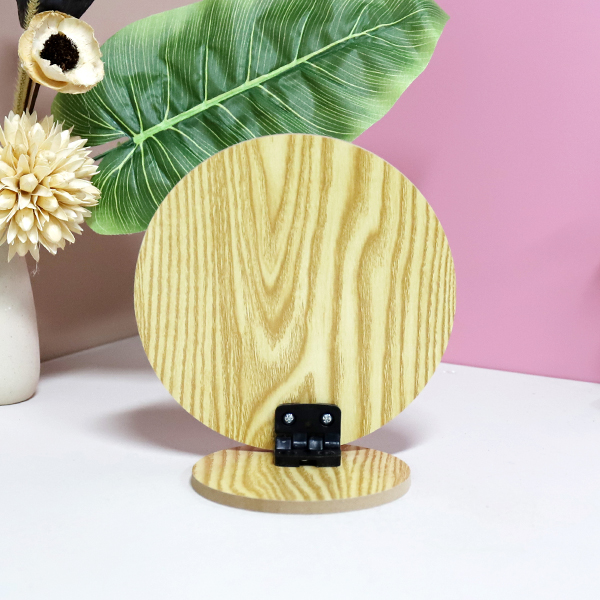 6090 solid color wooden round mirror - Image 4