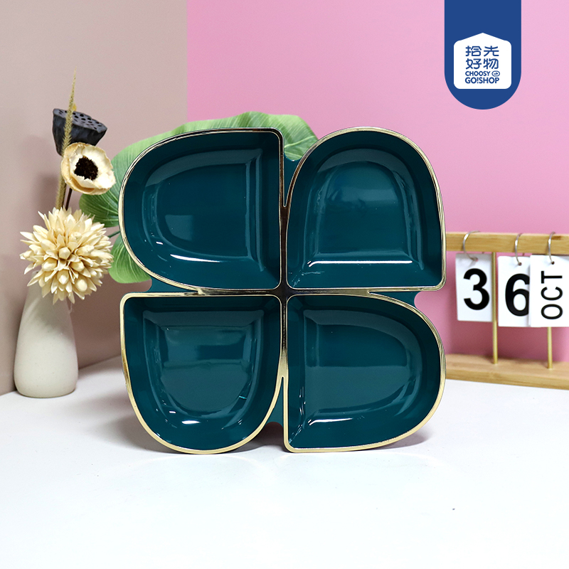 6158 Bronzing Light Luxury Candy Plate