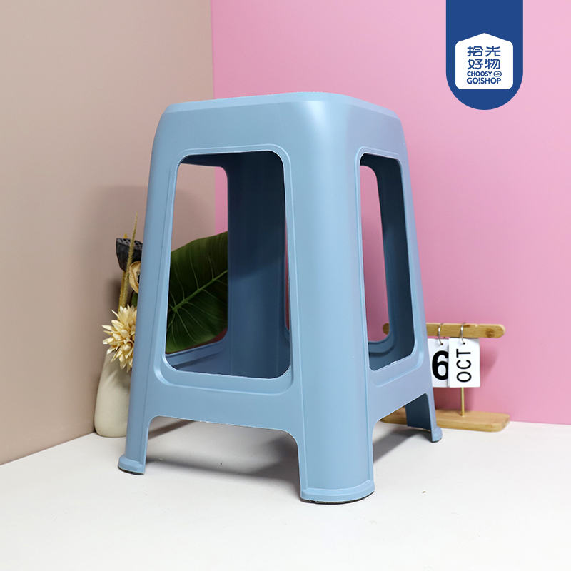 0687 imitation leather high stool (color random)