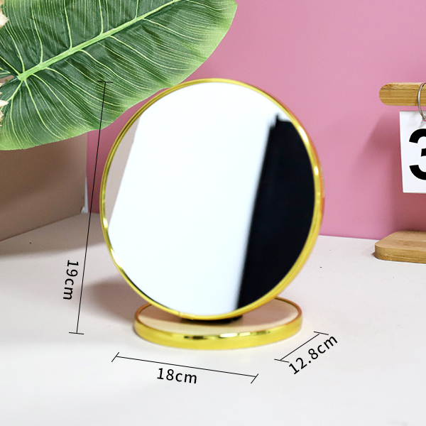 60243 gold edge wooden mirror (round) - Image 2