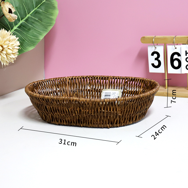 LN048 wrought iron large oval basket - Image 2