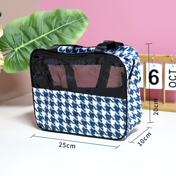 075 Houndstooth Tabbed Bath Bag - Ảnh 2