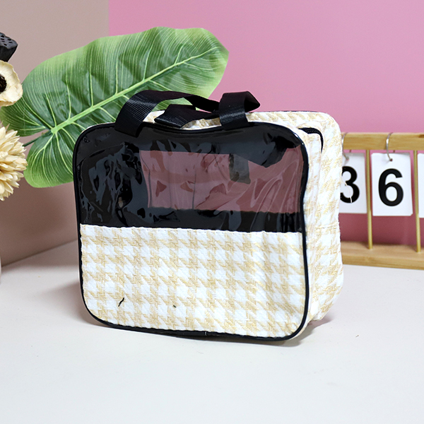 075 Houndstooth Tabbed Bath Bag - Ảnh 4