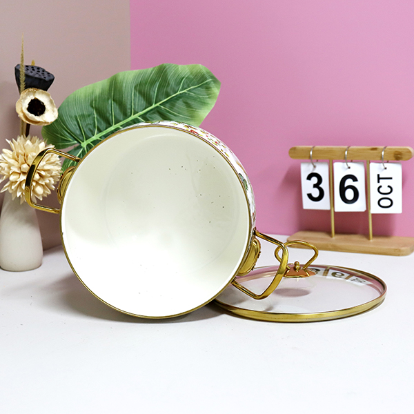 2202-22cm Phnom Edge Yingge Yanwu Enamel Pot