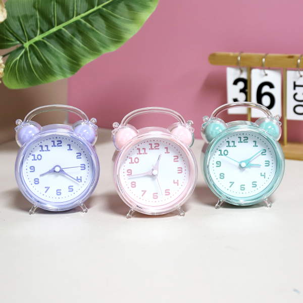 8098 round crystal digital surface jump seconds alarm clock (mixed color)