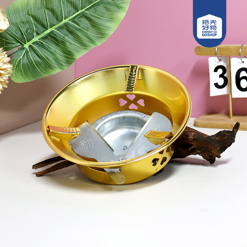 Auspicious Alcohol Stove Gold Copper - Image 2