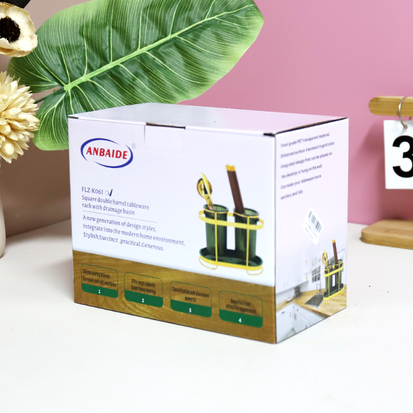 K061 Oval Double Cup Chopsticks Cage - Image 3