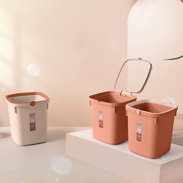 Mi Tu -325 Smiling Face Press Sanitary Garbage Bin