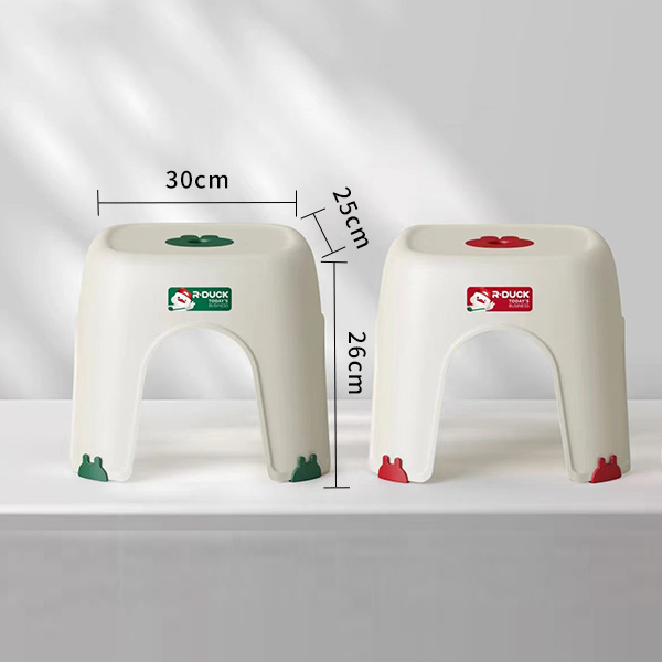 Qi red duck -597 two-color square stool - Image 3