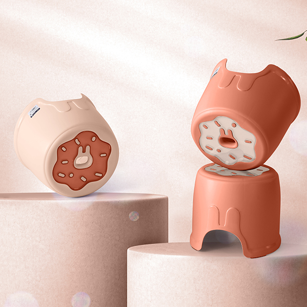 Mi Tu -382 Two-color Round Stool