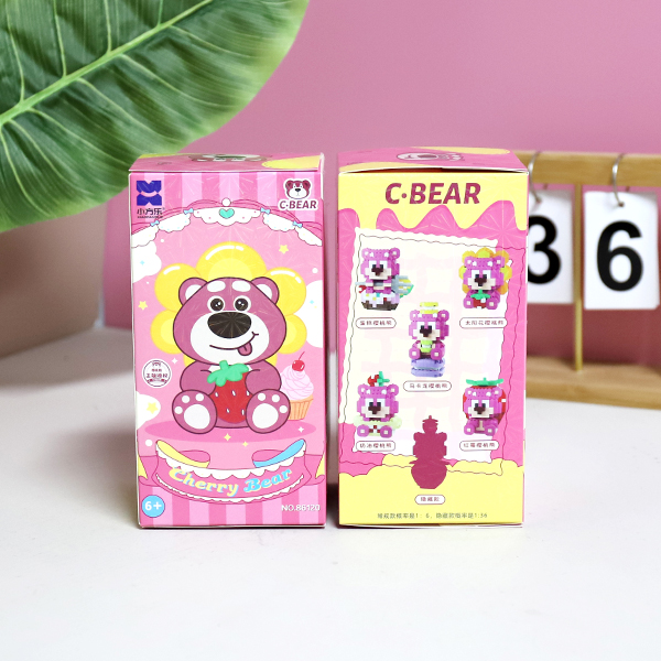 86120 Cherry Bear Set Box Building Blocks