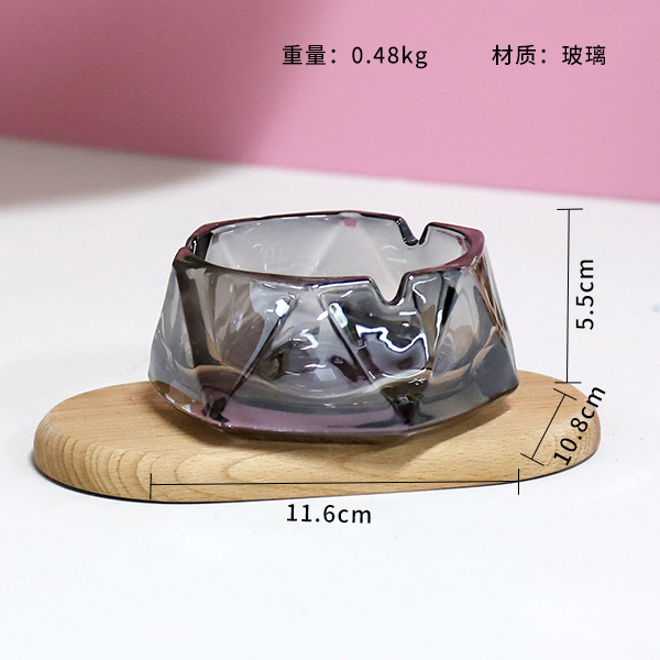 YG1201/L1 Amber Glass Ashtray (Mixed)