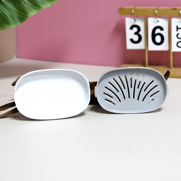 YZ-6606 fashion two-color soap box (soot white)