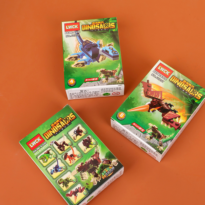 60207 fun playing assembled dinosaur building blocks