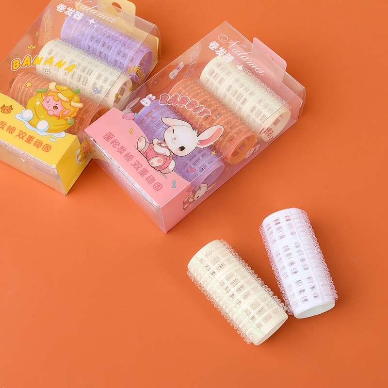 086 boxed four sticky curlers