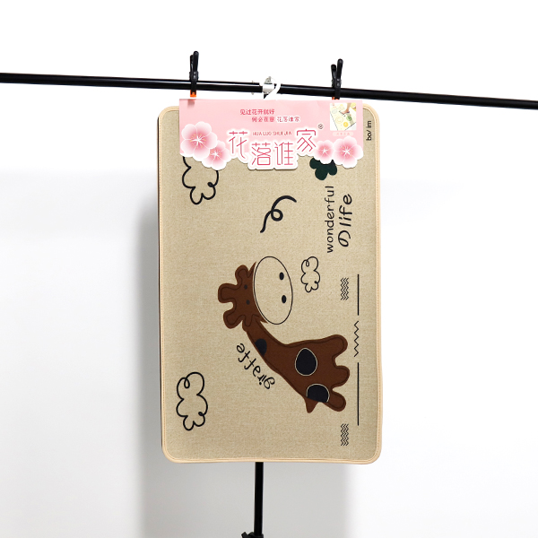 5.5mm cartoon linen 50*80 floor mat