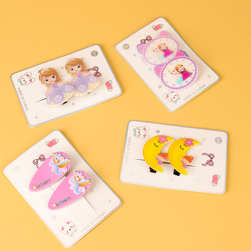 盒装卡通丙烯酸印花对鸭夹