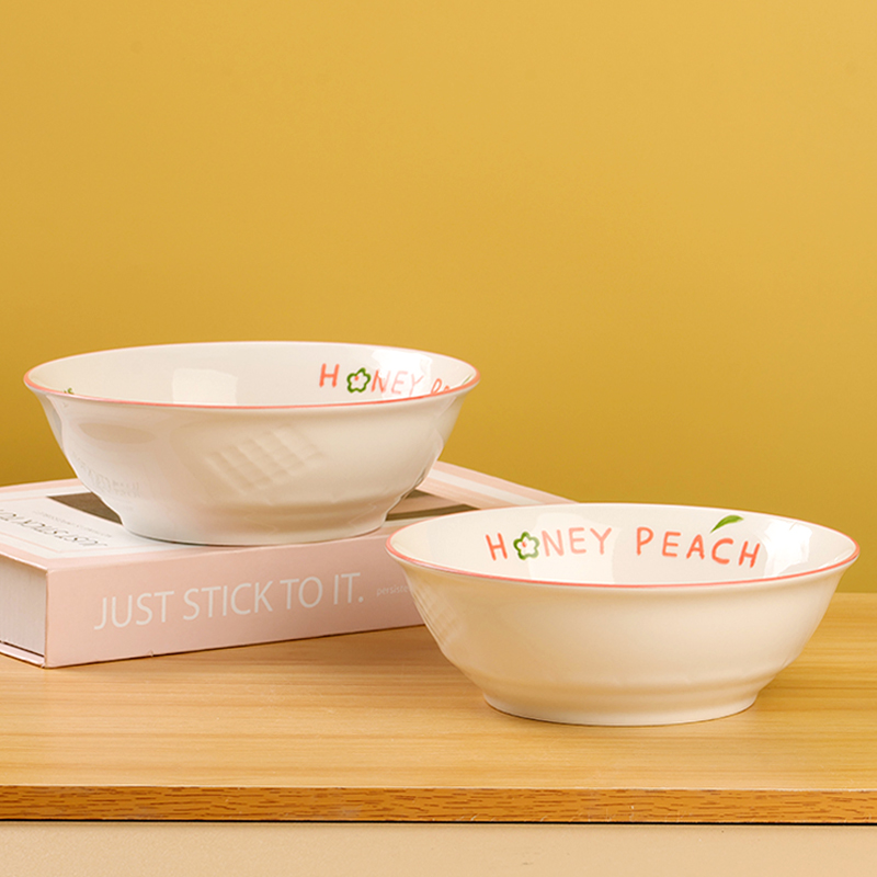 7 inch aviation bowl (peach you happy)