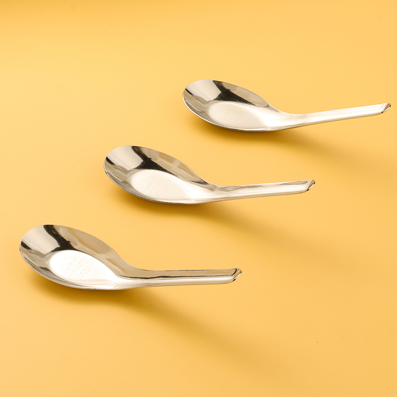 Handling 304 Non-magnetic Flat Bottom Spoon small size