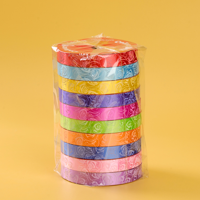 Dải ruy băng nhựa hình hoa hồng rộng 1,6 cm (10 m)