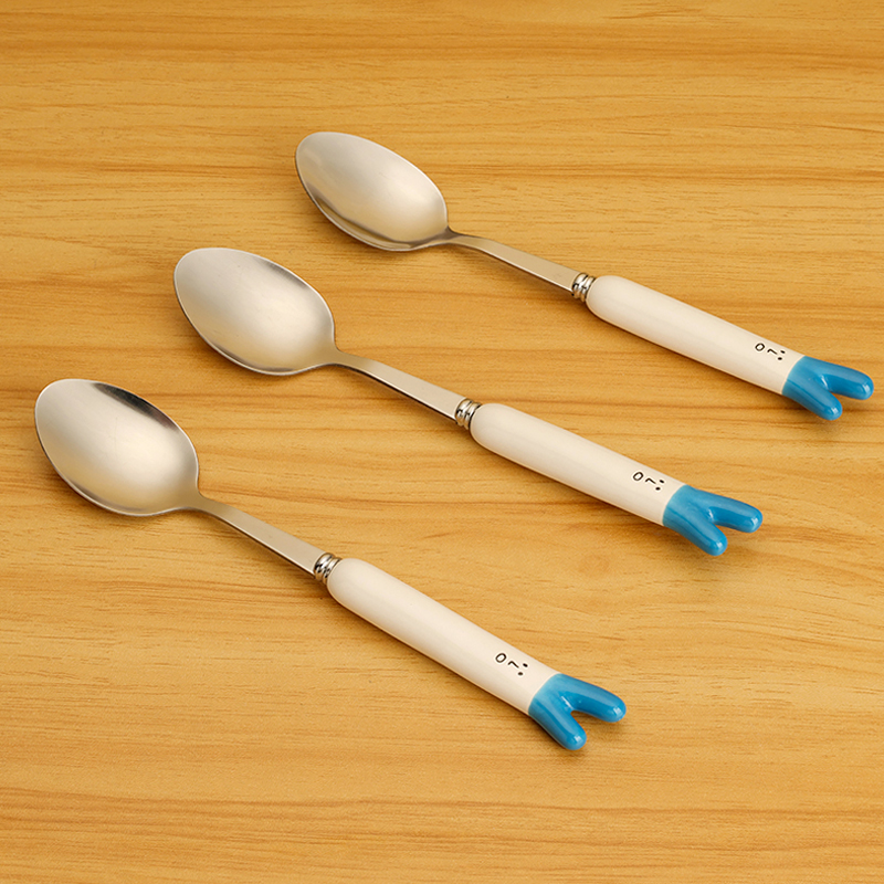 HSA-7 scallion ceramic handle No.2 pointed spoon