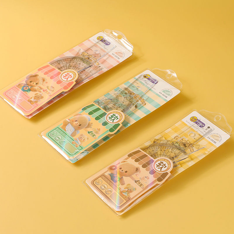 XX-0036 milk yellow bear soft ruler