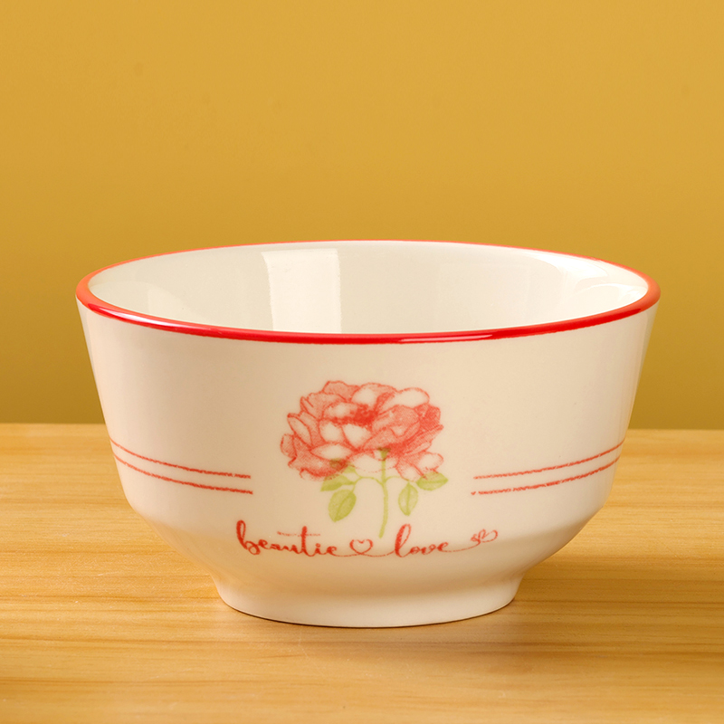 Yingshan red 4.6 inch European bowl (Chinese rose)