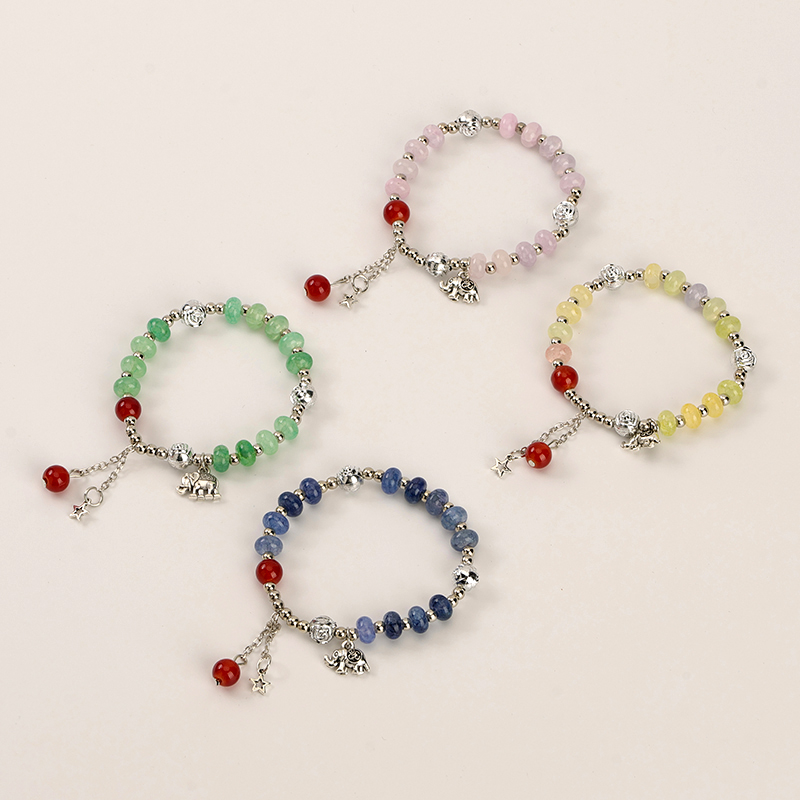 Internet Red Jade Elephant Tassel Bracelet