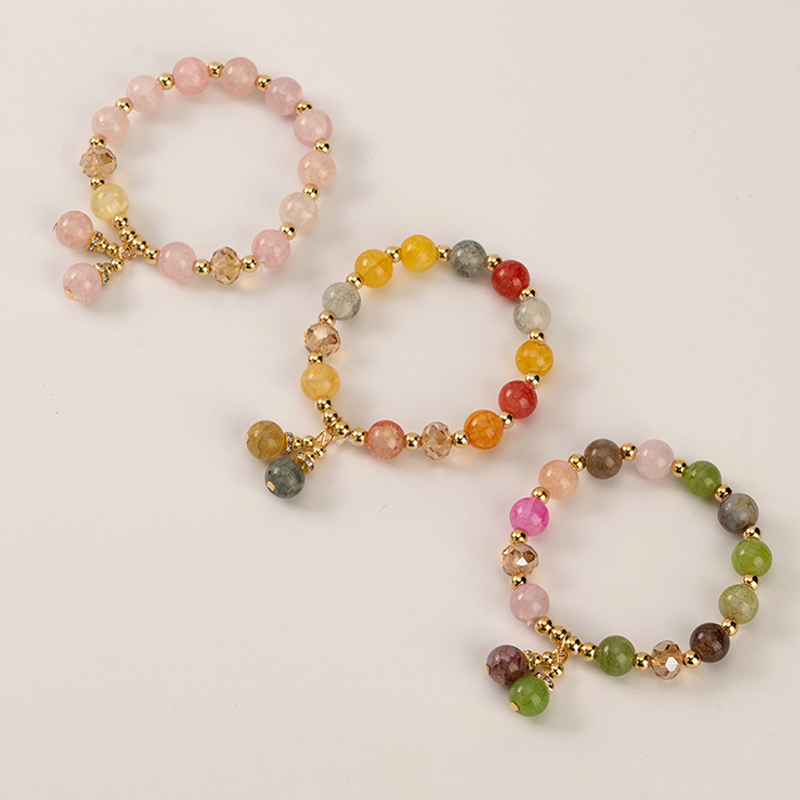 New crack bead crystal pendant bracelet