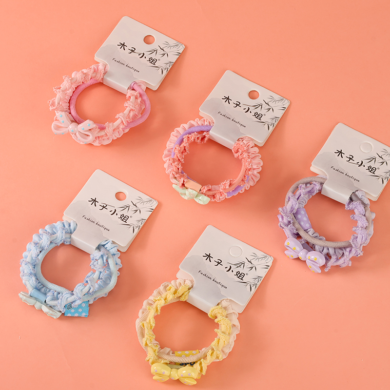 Color Labeling Bow Fabric Rubber Tendon Combination