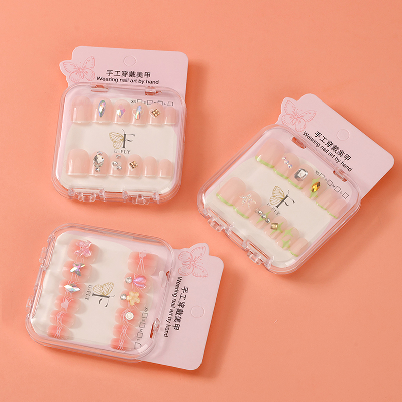 Transparent box point drill accessories false nails (square head)