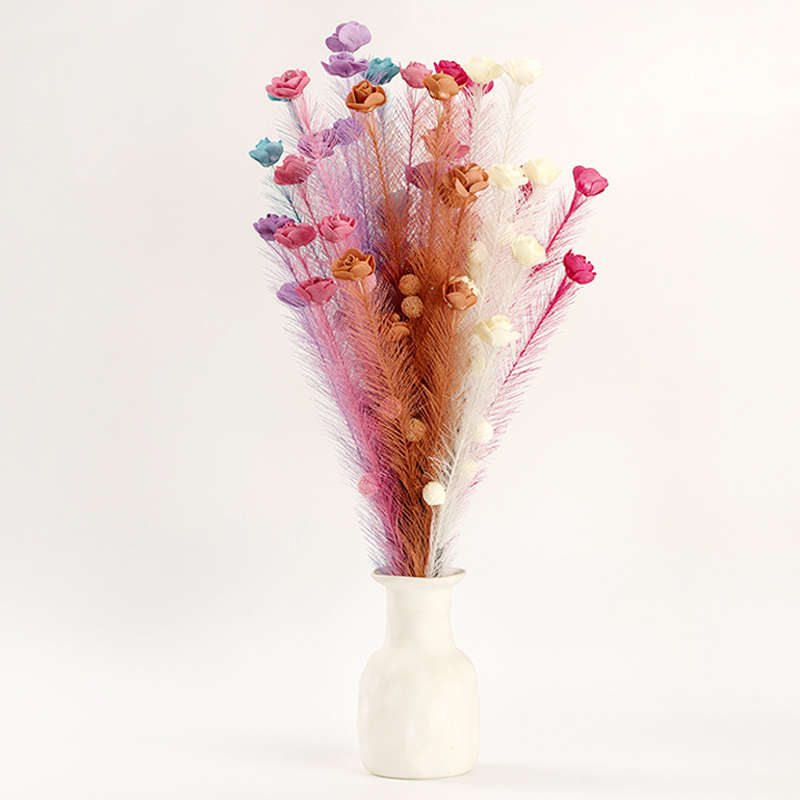 708 rose feather simulation flower (color random)