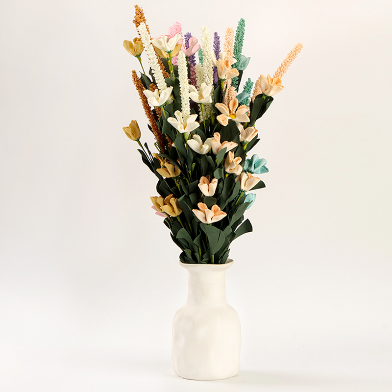 19006 Hoa cúc nhỏ nhân tạo hình bông lúa mì (màu ngẫu nhiên)