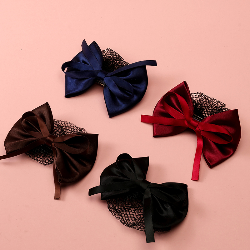 B86 Ribbon Bow Hair Net