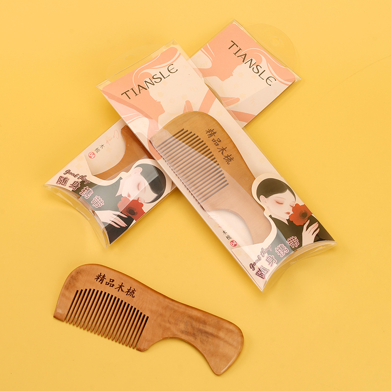 133-4 Boutique Bent Wooden Comb (Bent Handpiece)