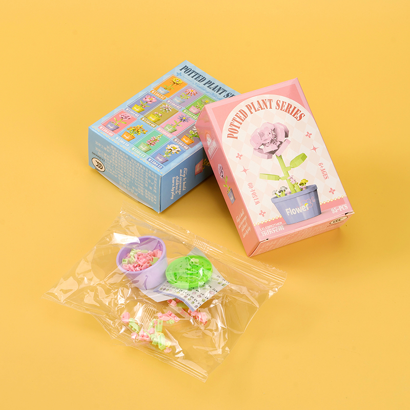 1504 flowers potted building blocks