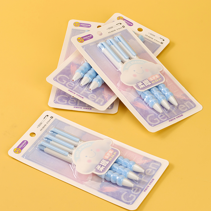 XX-6646 three rub grip cloud sheath gel pen