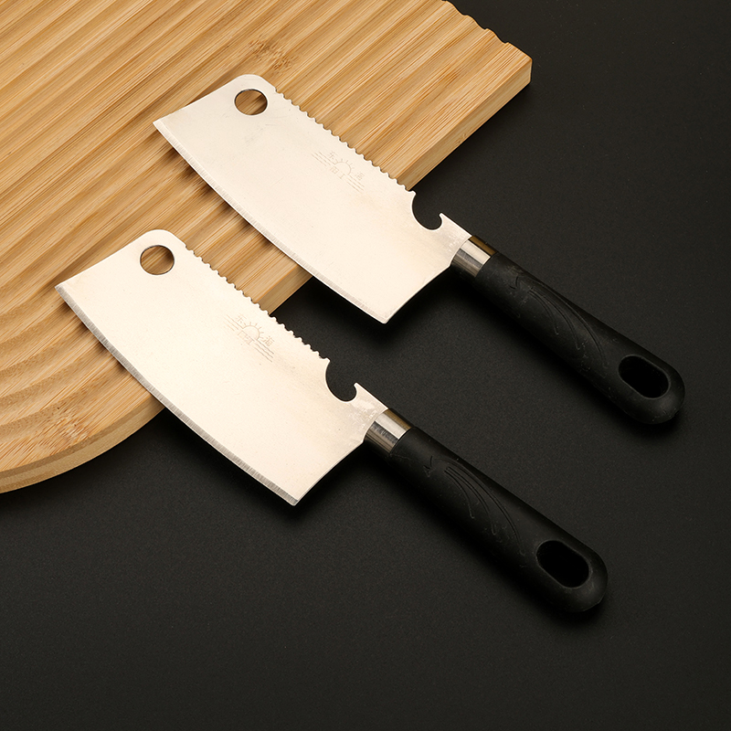 Small kitchen knife with plastic handle