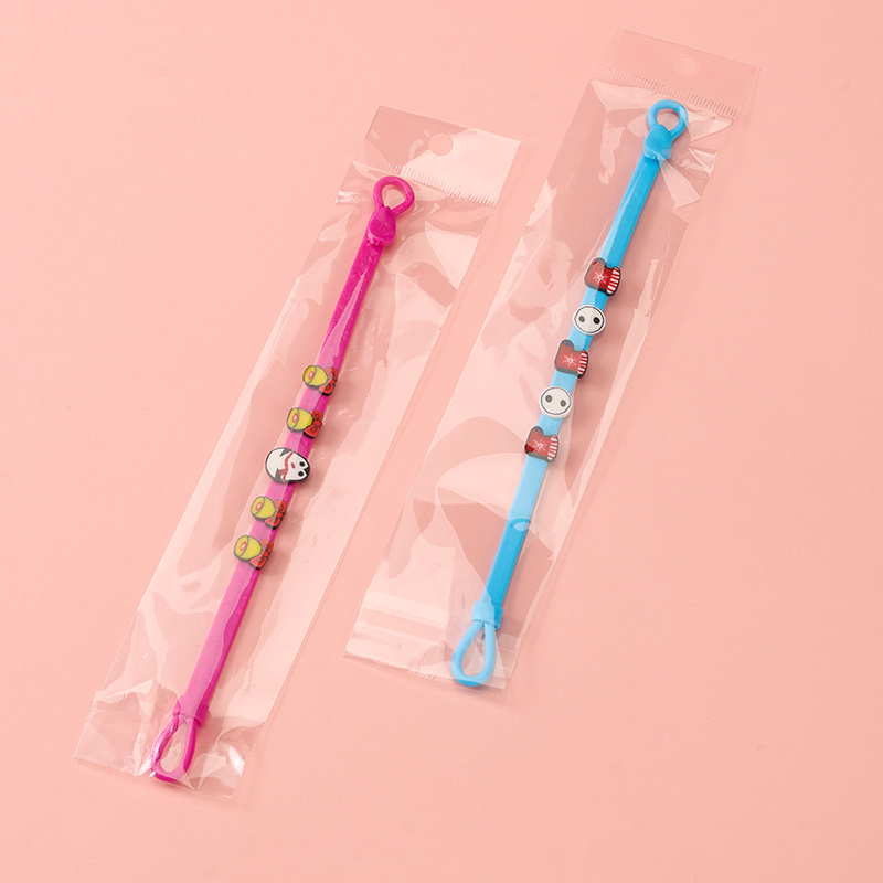 Color cartoon soft rubber bracelet