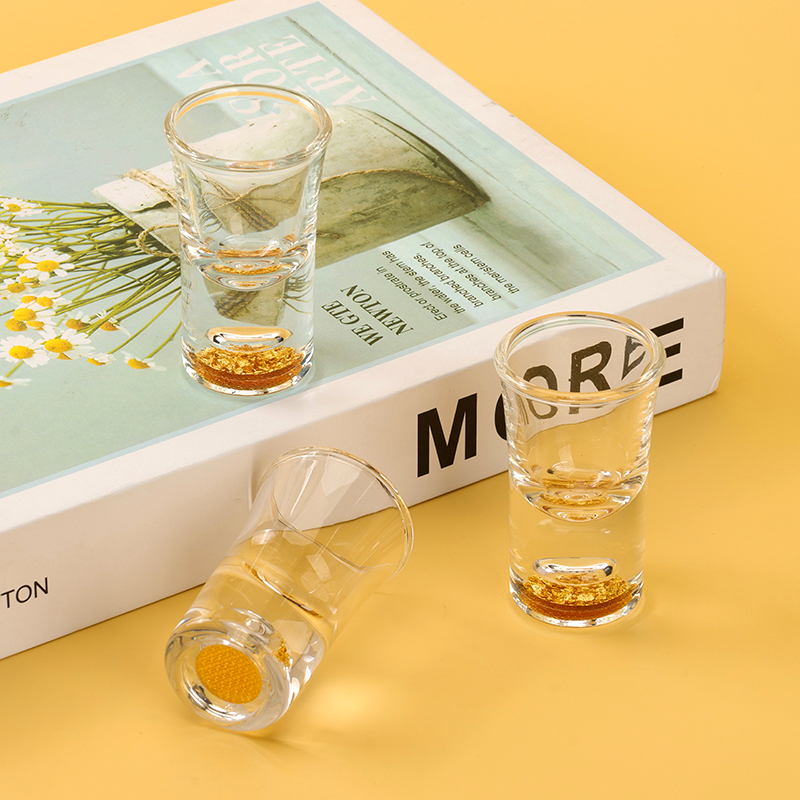 Gold foil small wine glass