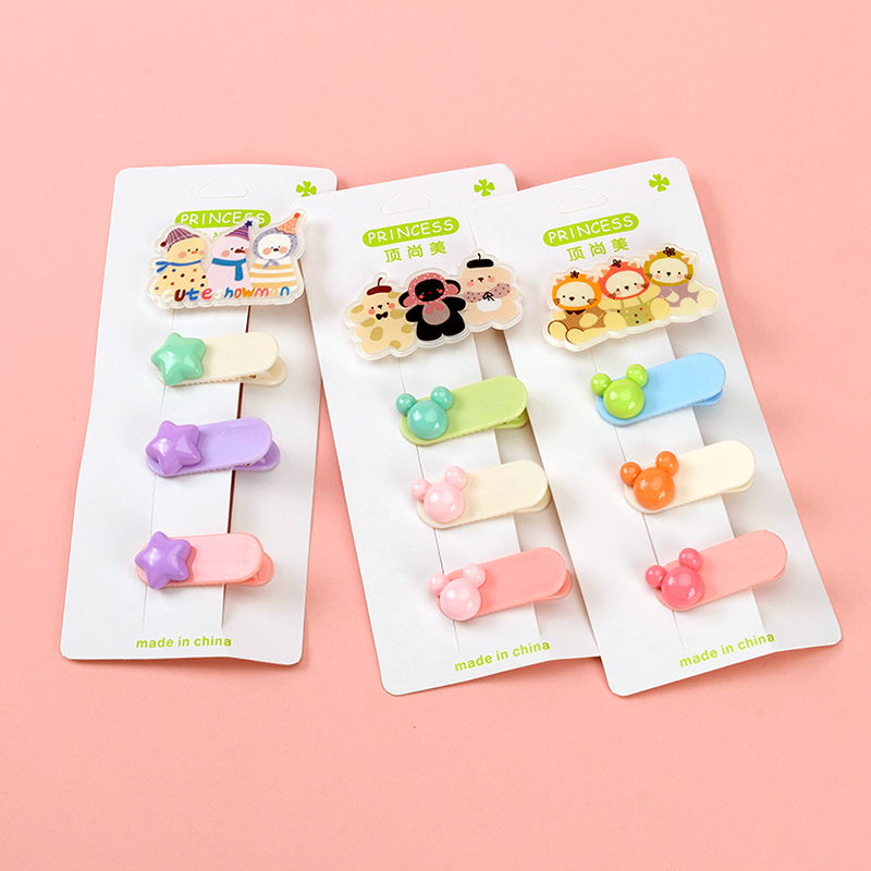 Boxed Acrylic Five-pointed Star Accessories Duck Clip (1 3)