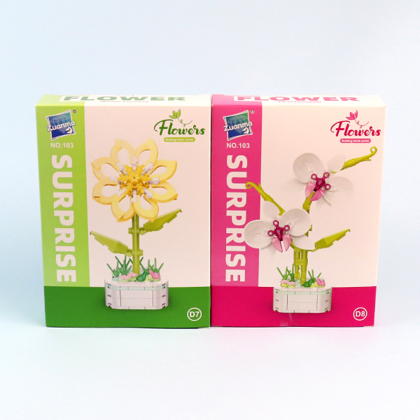 103D building block flower series 8 mixed