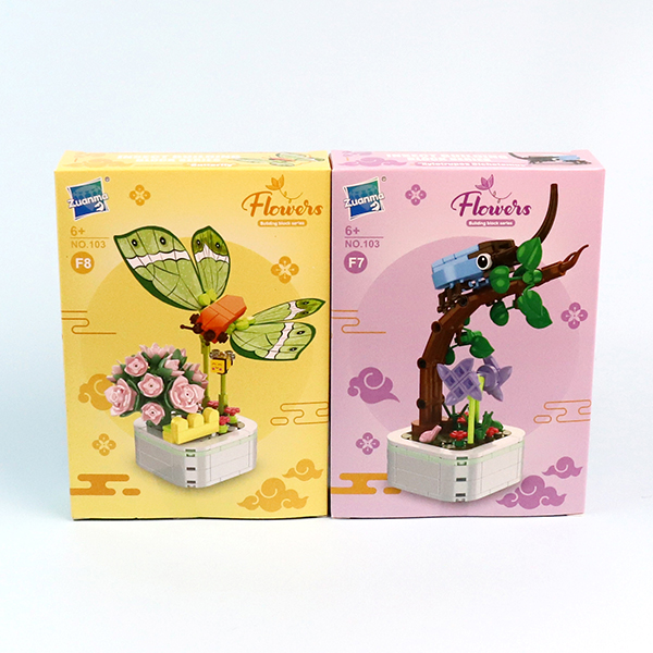 103F series insect building blocks flower 8 mixed