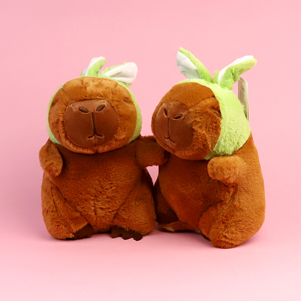Rabbit head capybara plush toy