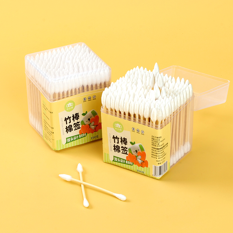 Mi Xiaoqi 7018 large square box bamboo stick cotton swab (200)